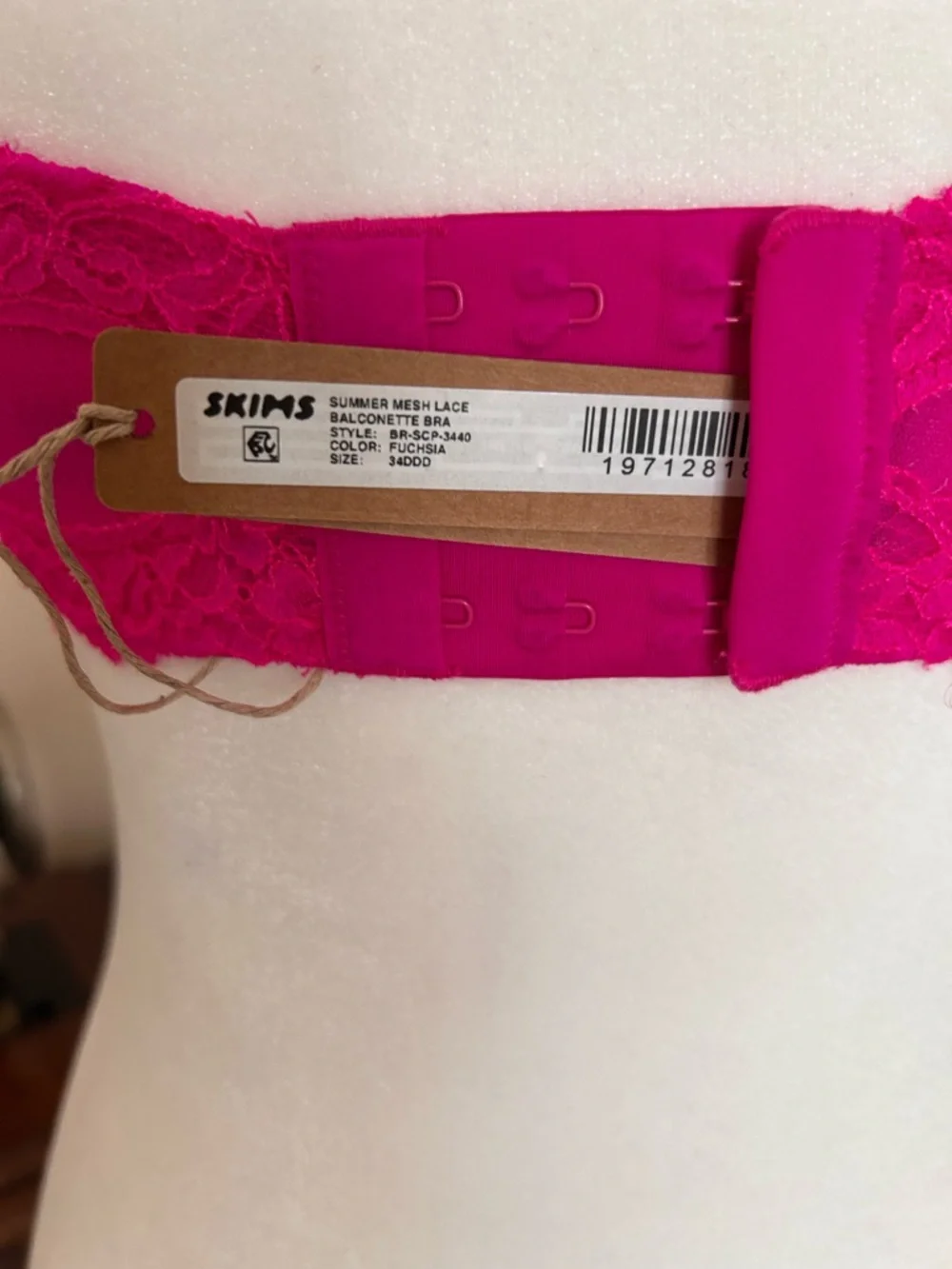 Skims Summer Mesh Lace Fuchsia Balconette Underwire Bra - Picture 3 of 5